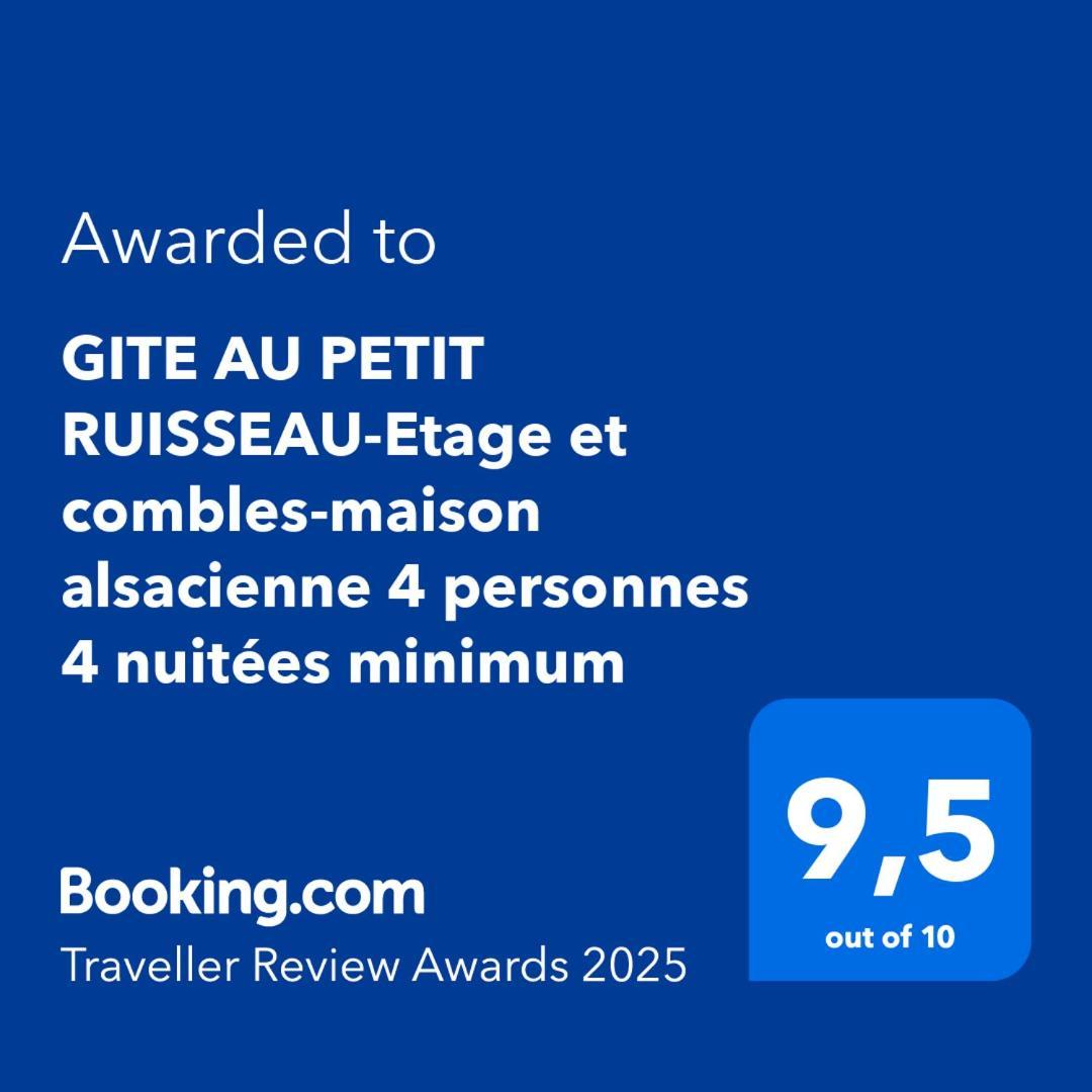 Gite Au Petit Ruisseau-Etage Et Combles-Maison Alsacienne 4 Personnes 4 Nuitees Minimum Langensoultzbach Exteriér fotografie
